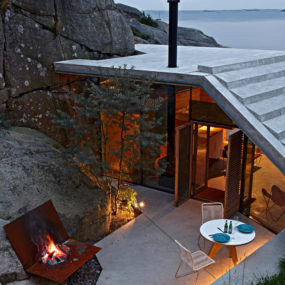 挪威岩石上的海边小屋：隆德·哈格姆（Lund Hagem）的knapphullet