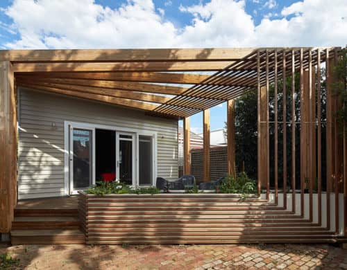 House Renovation Adds Unusual Deck and Shelving