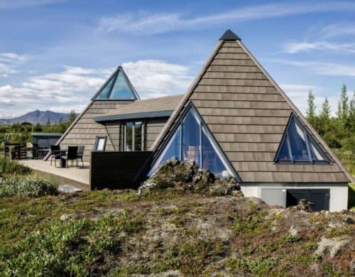 Small Pyramid Cottage in Iceland is Sustainable and Charming