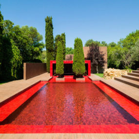 A Summer House with the Red Pool