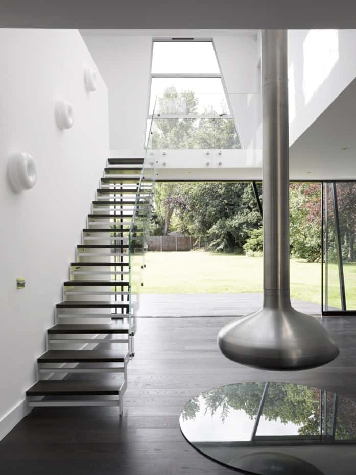 angular lines greyscale color define british abode 9 stairs