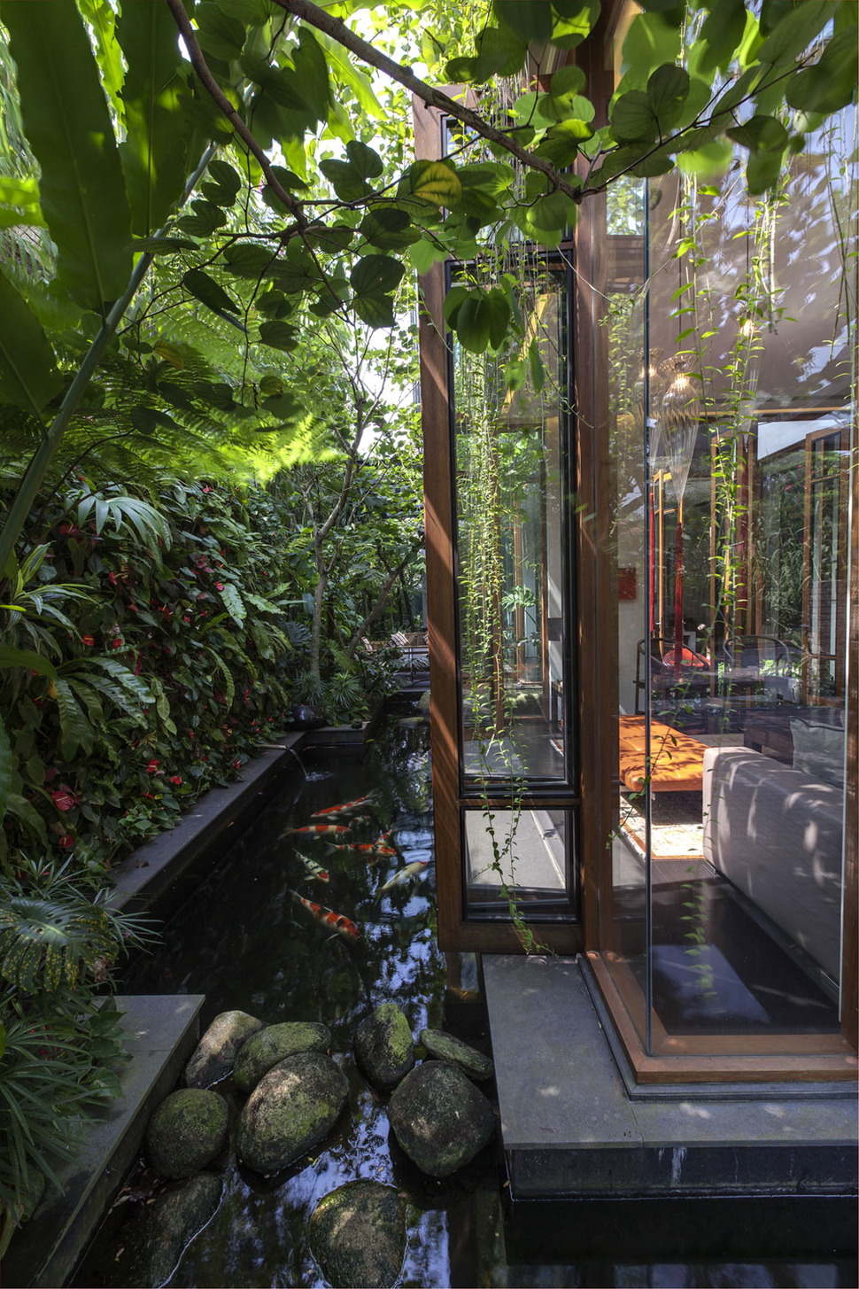 lush-gardens-peekaboo-roof-pool-define-contemporary-home-30-koi.jpg