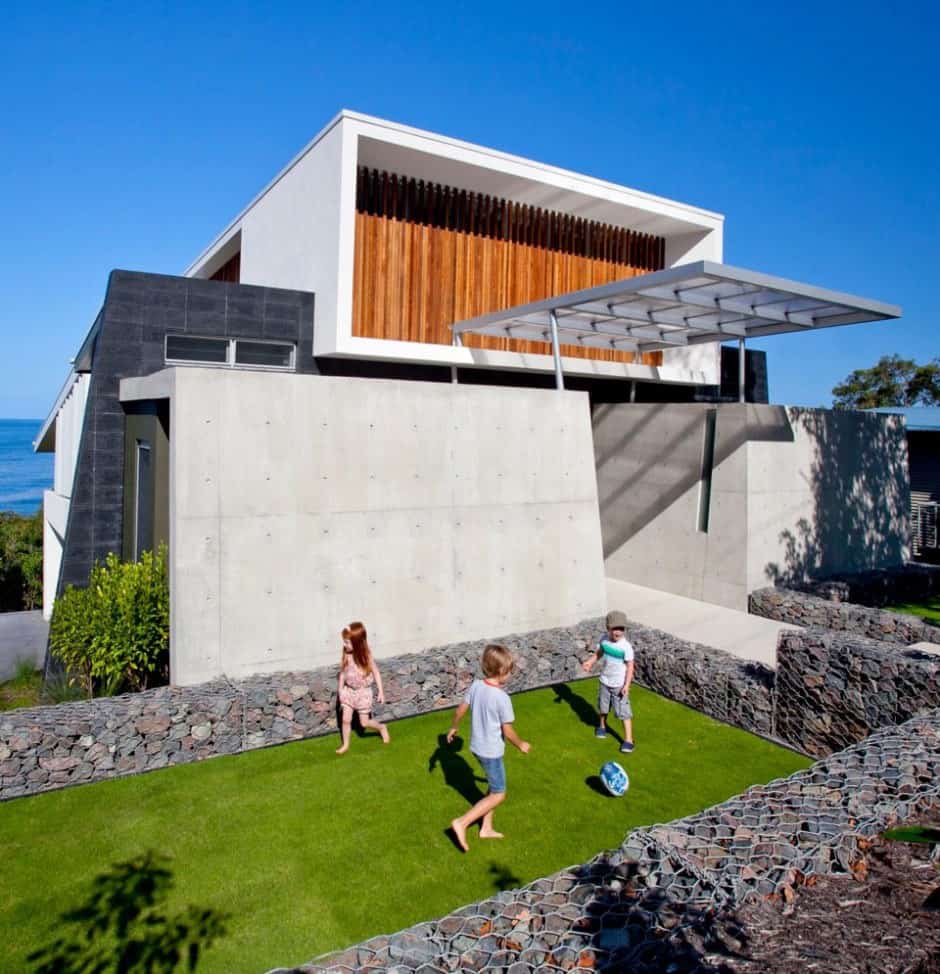 Bold Exterior Beach House with minimalist interiors