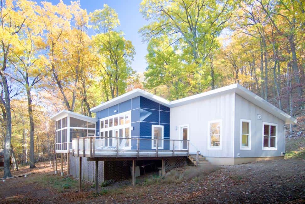 blue white contemporary cabin 4