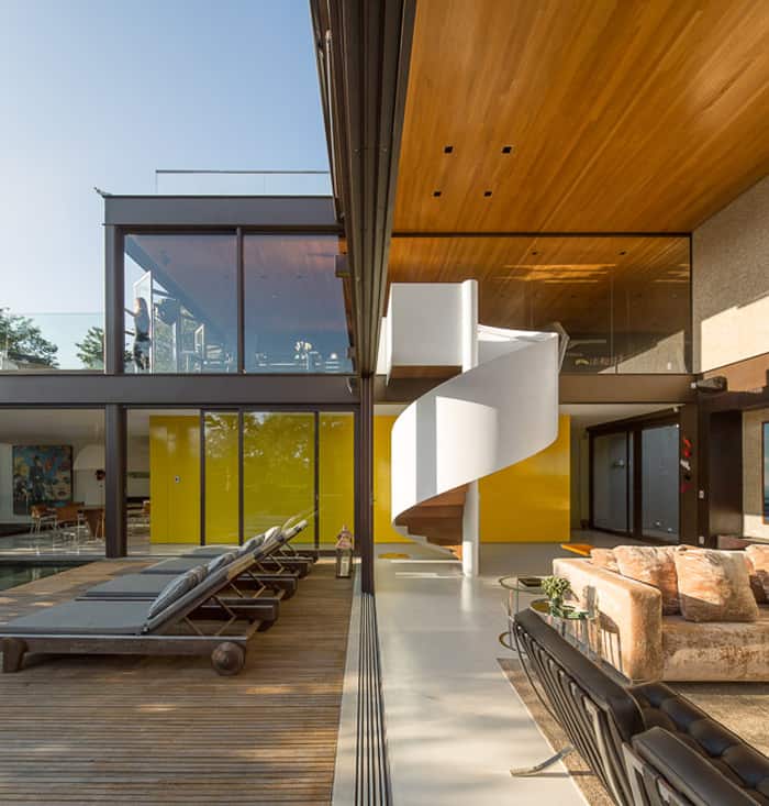 brazil house brings indoors out with glass wall design 8