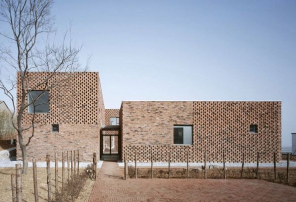 Modern Brick Home Design in China brings an innovative twist to tradition