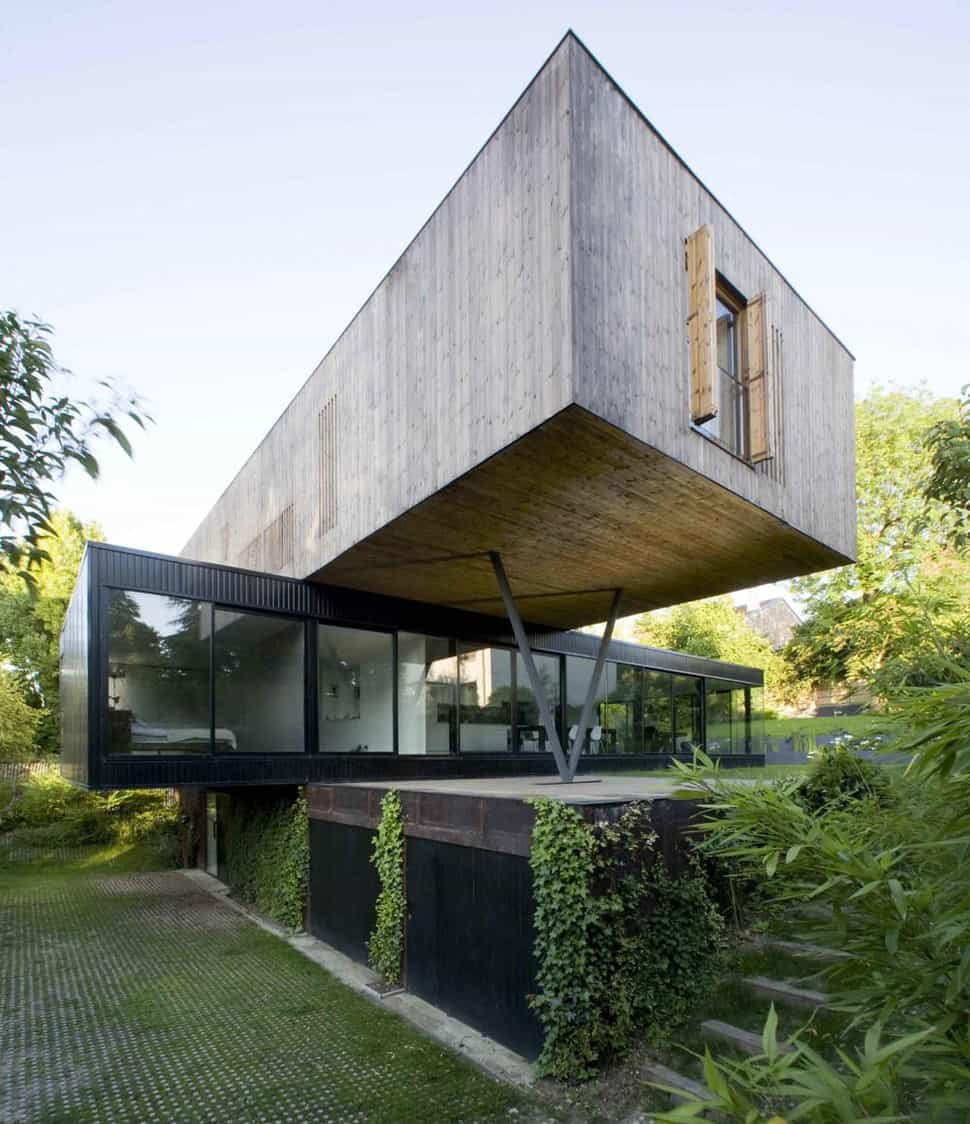  Contemporary Cantilever House Design by Paris Architects