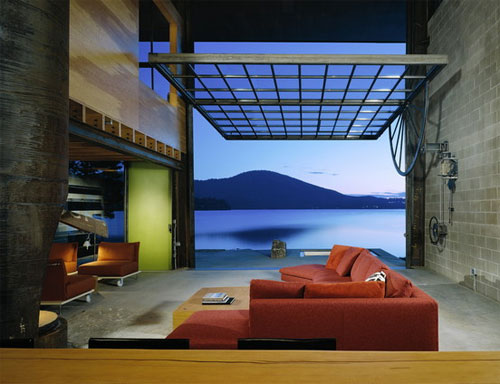 The Window to Modern Style at Chicken Point Cabin