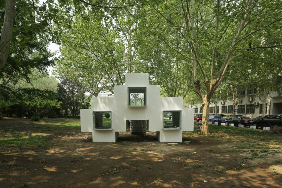 compact modular block house in beijing urban park 1