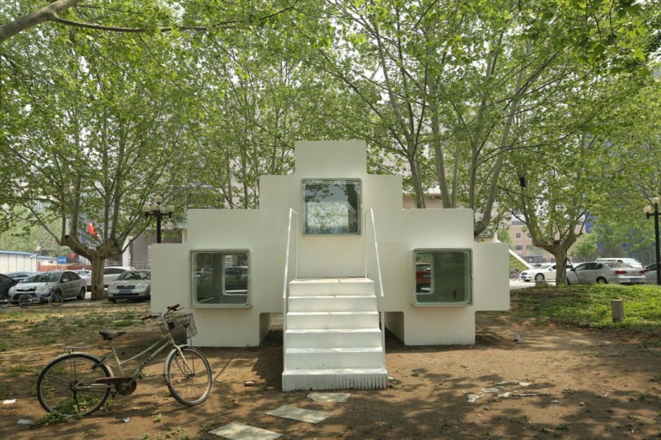 compact modular block house in beijing urban park 3