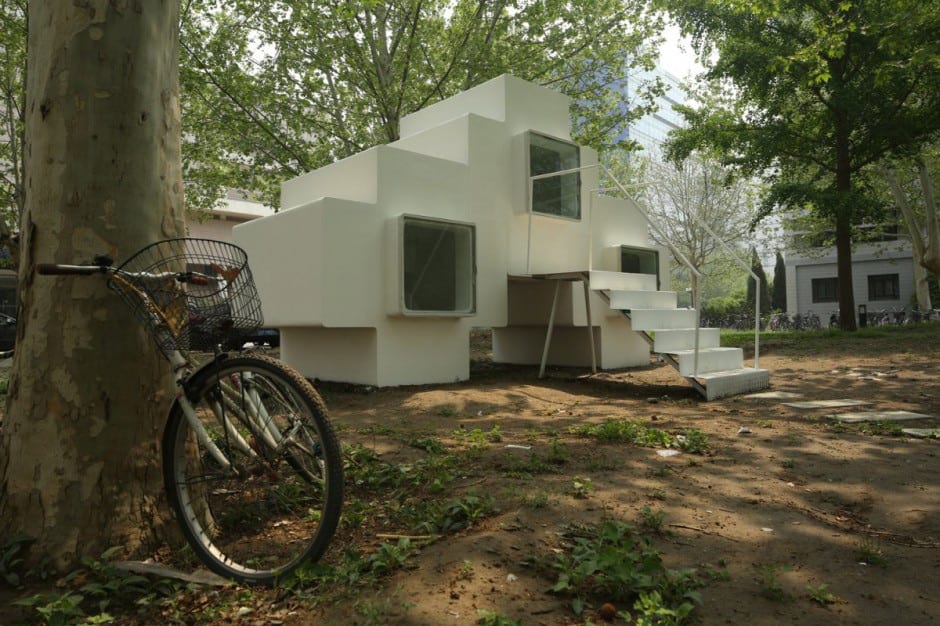 compact modular block house in beijing urban park 4