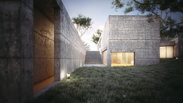 concrete structure home by tadao ando 1