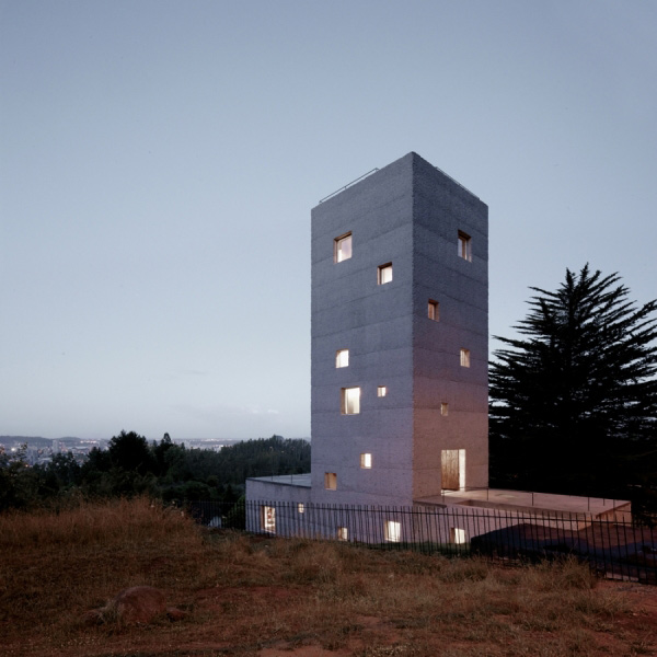 concrete tower house with live work space 5