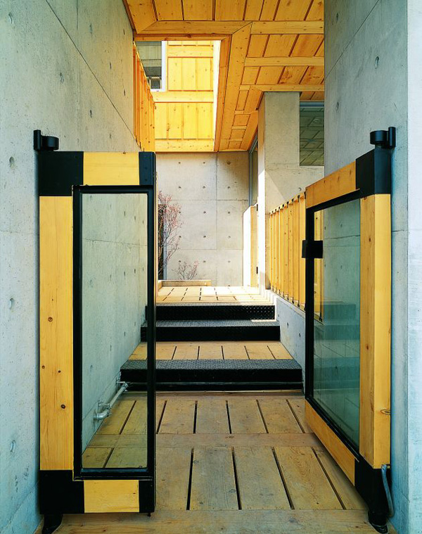 concrete wood architecture house courtyard design 9