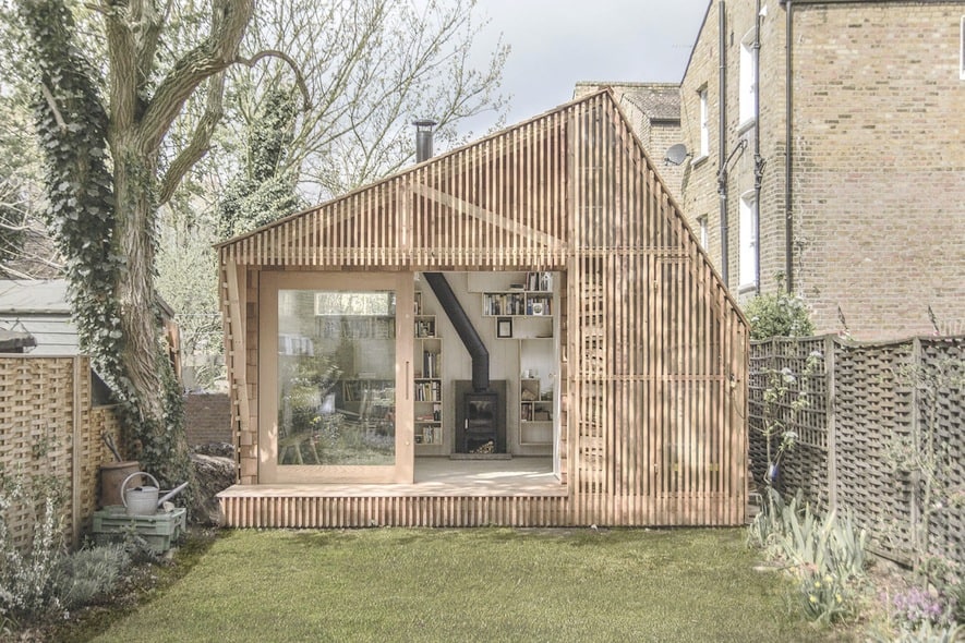 contemporary writing shed hidden in urban environment 5 straight