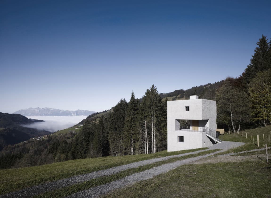 Cubic Concrete Mountain Cabin by Marte.Marte Architekten