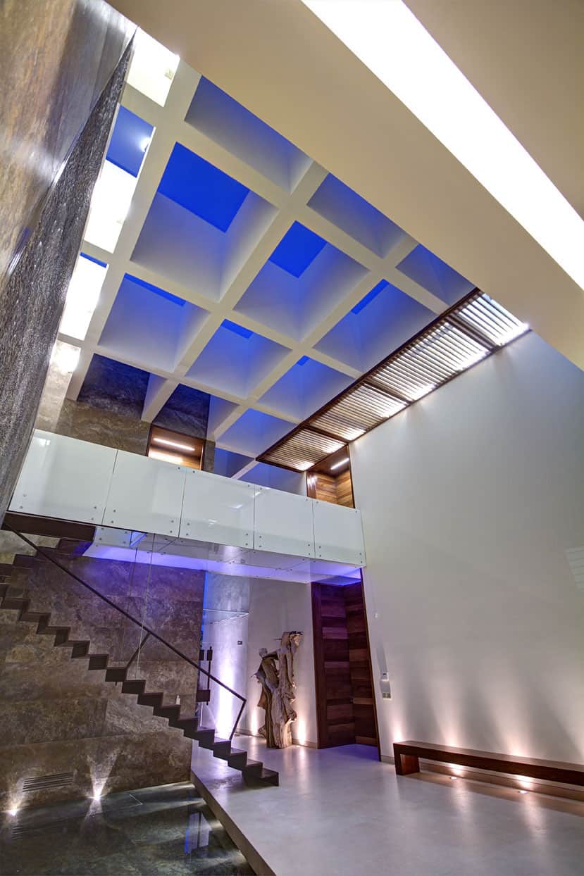 diverse luxury touches within complex open house design 13 skylight angle