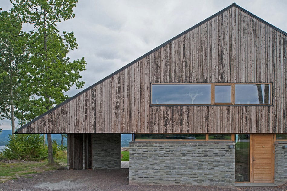fjord house with m shaped roof and rustic style 3