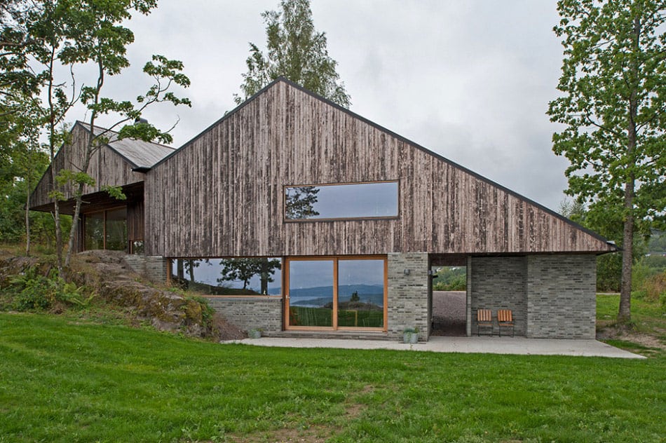 fjord house with m shaped roof and rustic style 6