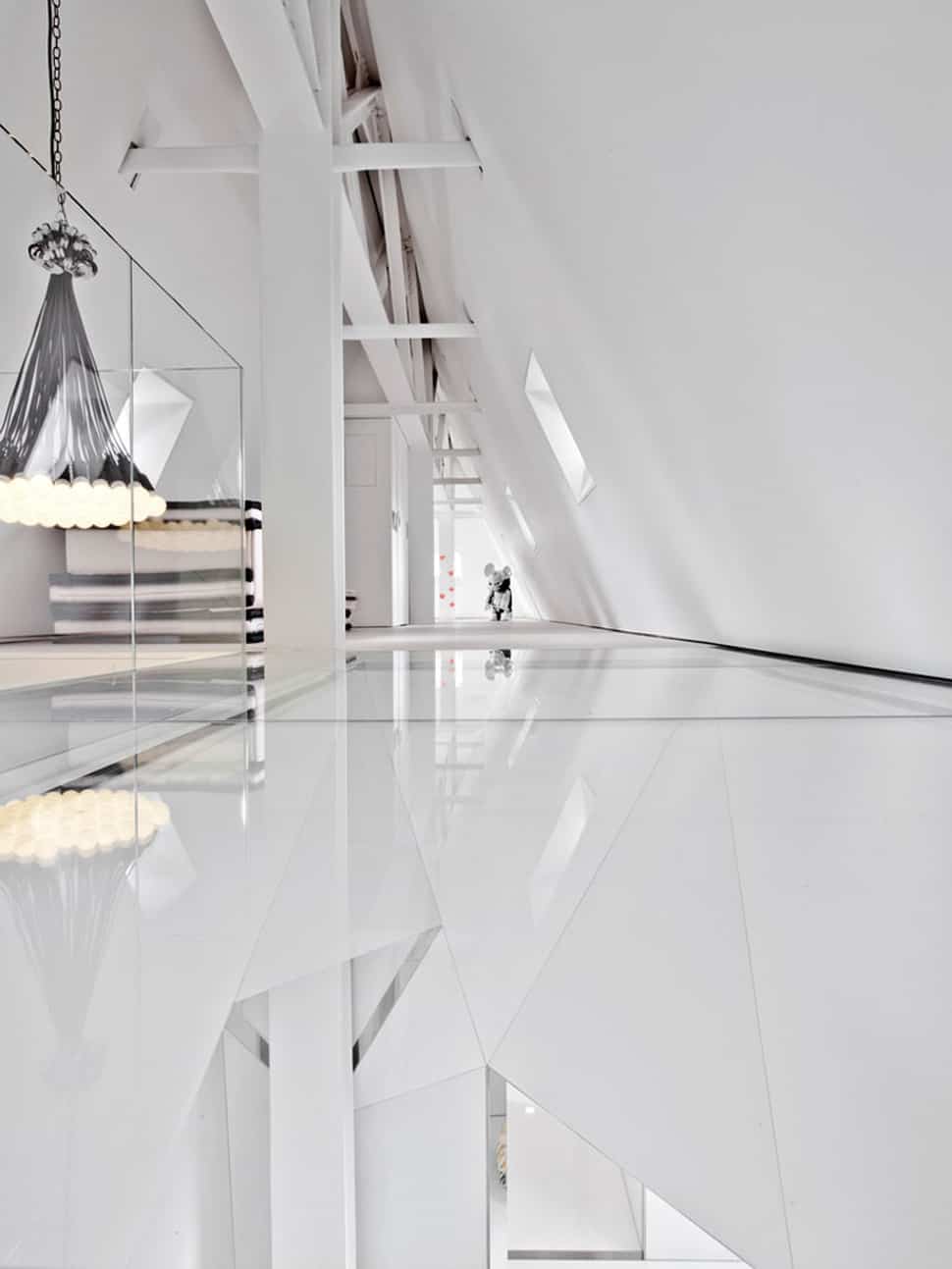 four level new york penthouse with reflective spiral slide 9