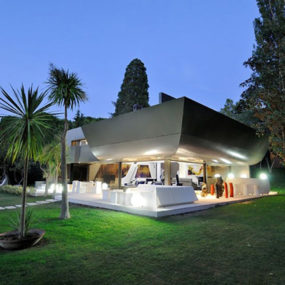 Futuristic house where contemporary art meets modern living
