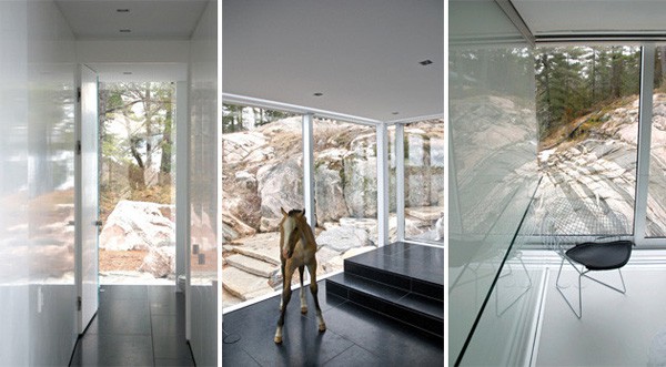 glass cube house canadian lakehouse 5