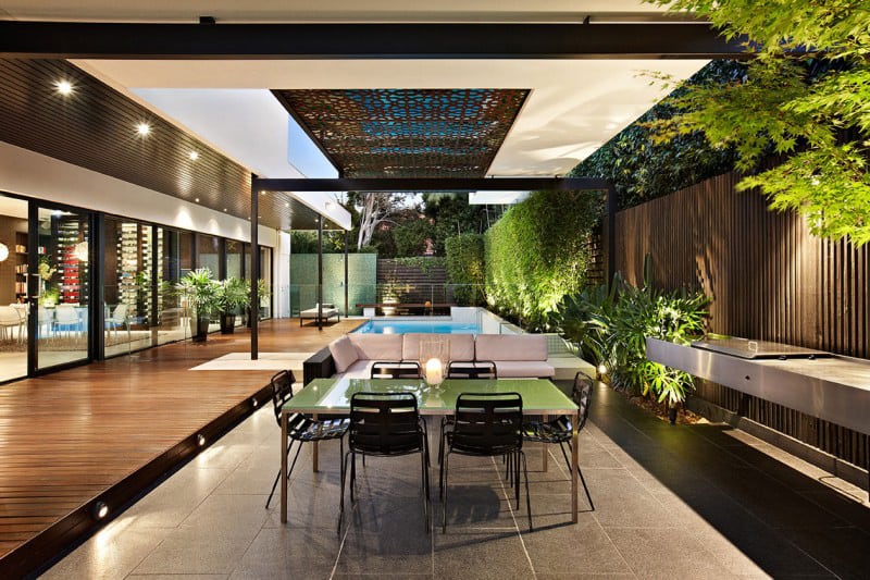 Indoor Outdoor House Design With, Alfresco Living Fire Pit