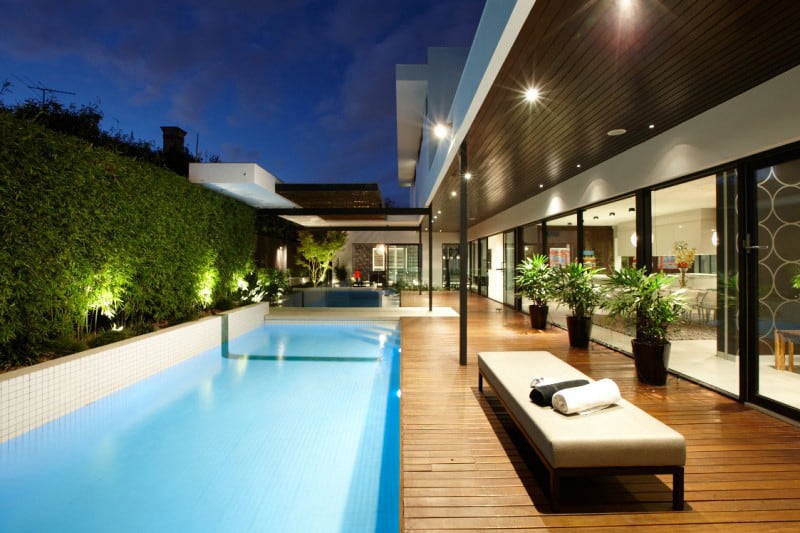 Indoor outdoor house design with alfresco terrace living area