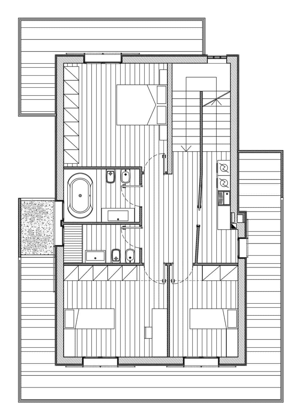 italian maze house with geometric exterior sliding interior walls 17
