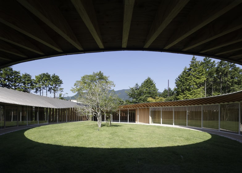 japanese home betrays square exterior with teardrop shaped courtyard 6 roof shadows