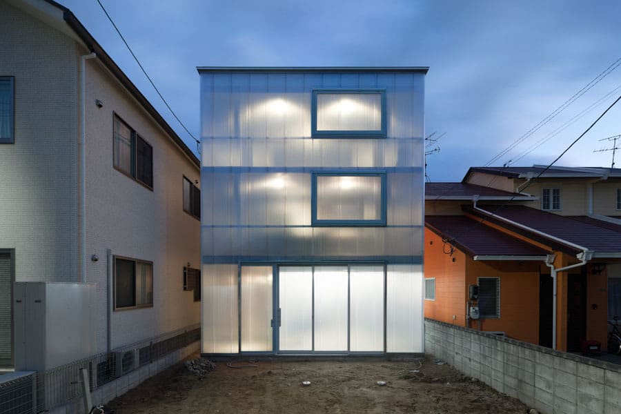 luminous house with translucent walls and minimalist design 19