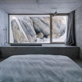 Minimalistic Concrete Alpine Cabin