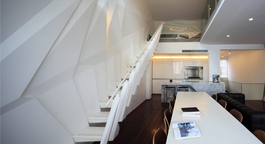 modern geometric apartment loft with beautiful bones 4