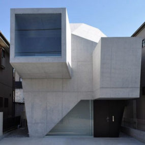 现代形状建筑：日本画廊房屋