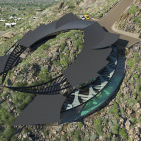 Mountain Enveloping Home Concept Inspired by Manta Ray
