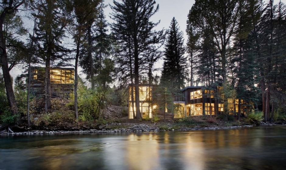 Natural Wood Clad Colorado Home Designed Around Existing Trees