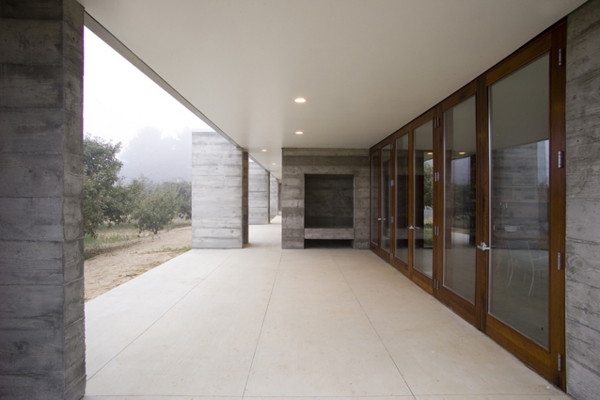 orchard house 4 Prefabricated Concrete Home in Sonoma County, CA   aligned with the orchard!