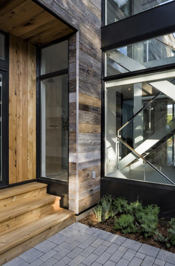 rustic wood clad house with minimalist interiors 2 Opposites attract in this rustic wood clad house with minimalist interiors