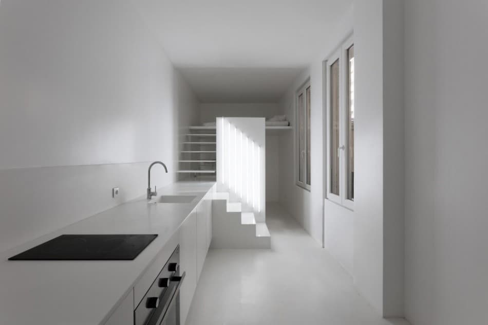 small floorplan paris apartment renovated with modern lighting solutions 2 far
