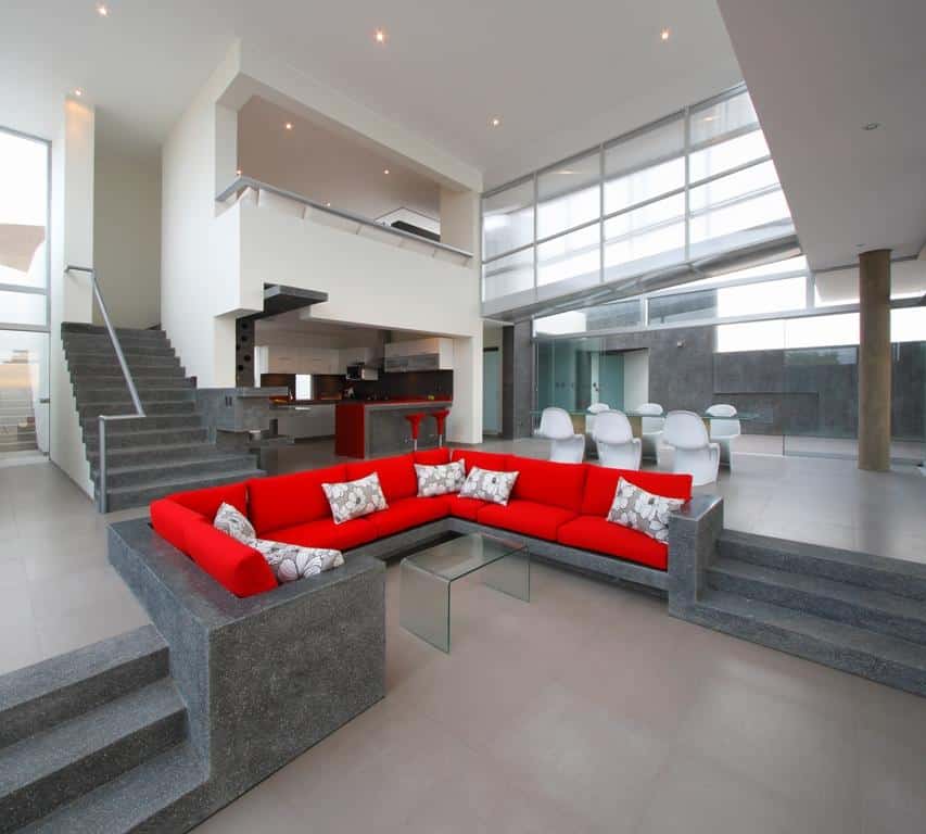 stunning ultramodern beach house with glass walls 15 couch