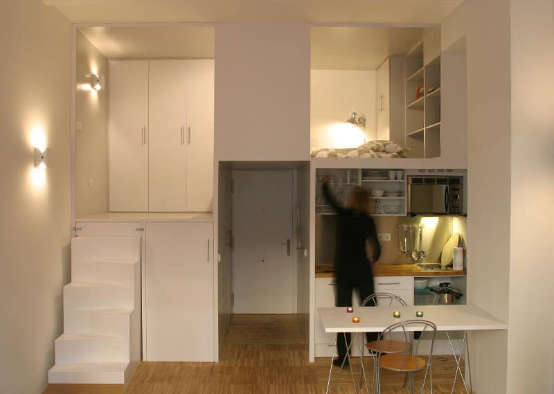 super compact dadrid apartment with soothingly smooth finishes 3 kitchen open