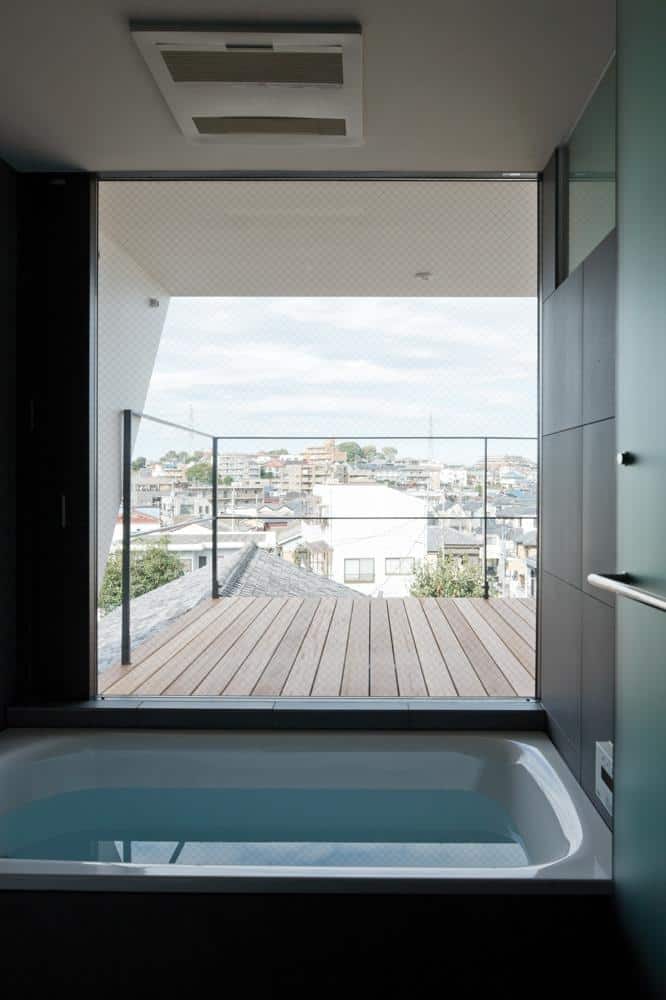 three story tokyo house with panoramic city views 6 bathtub