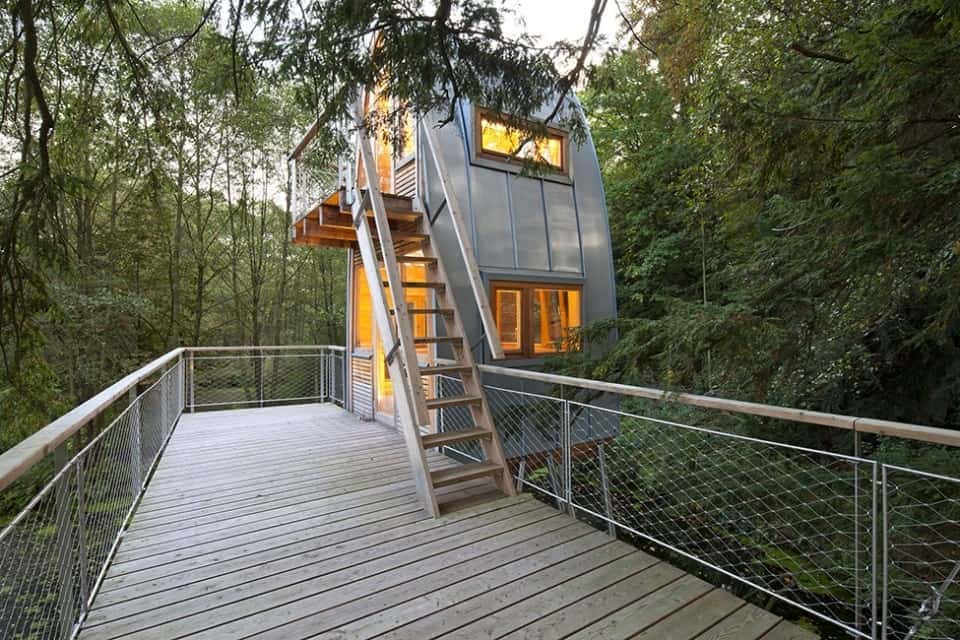 unusual-forest-cabin-on-stilts-over-pond-7-stairs.jpg