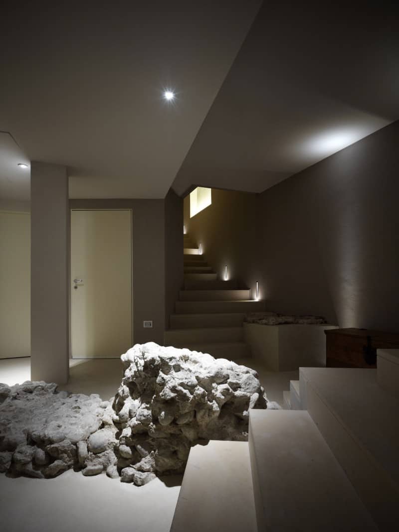 white shades define luxurious multistory milan apartment 18 downstairs