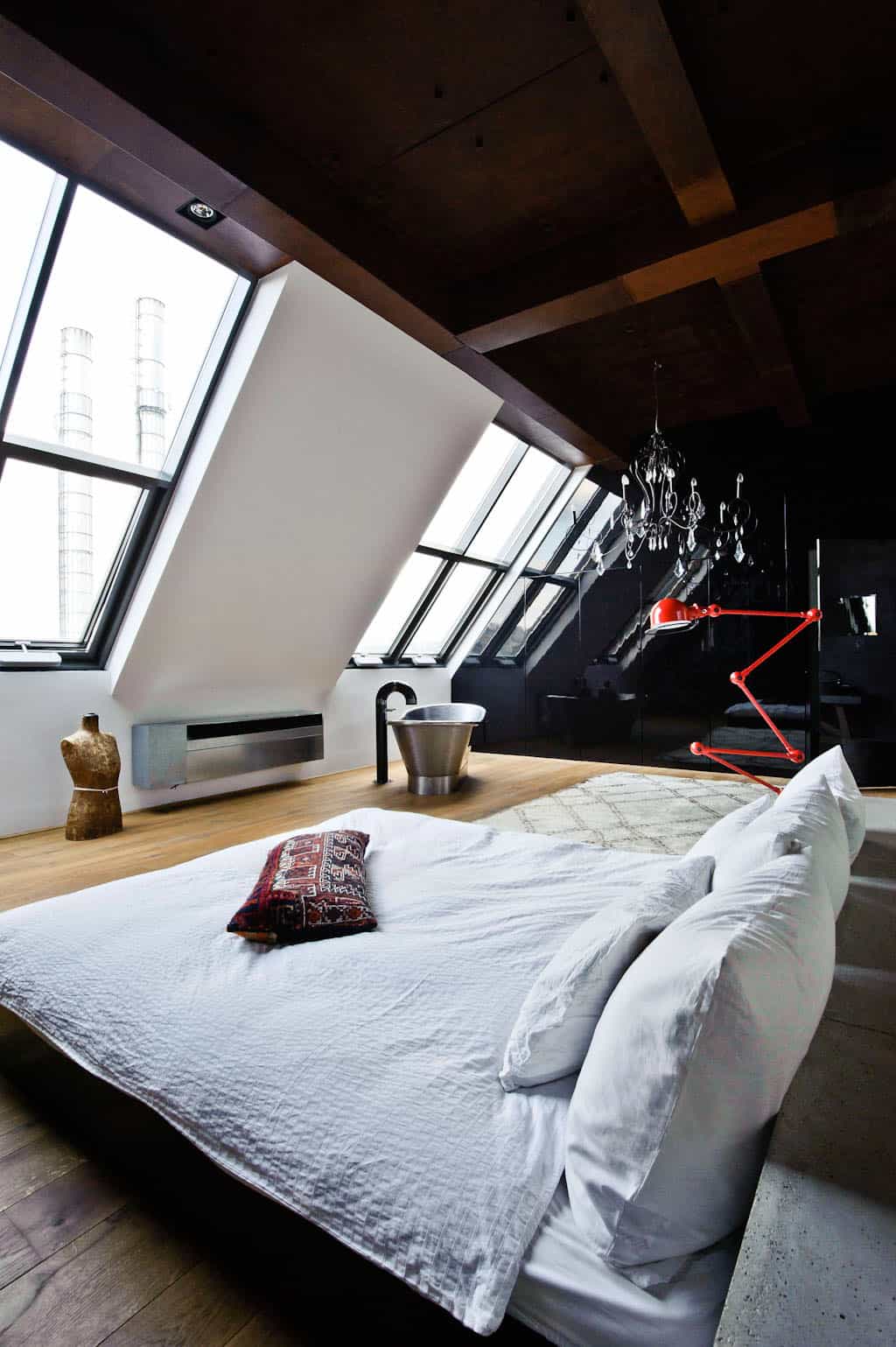 eclectic loft apartment budapest shay sabag 14 bedroom window