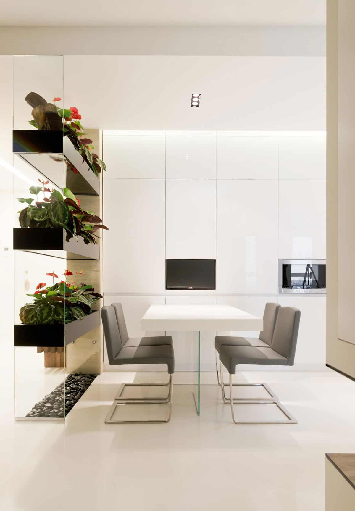 stunning minimalist apartment creatively rethinks form function 11 planter