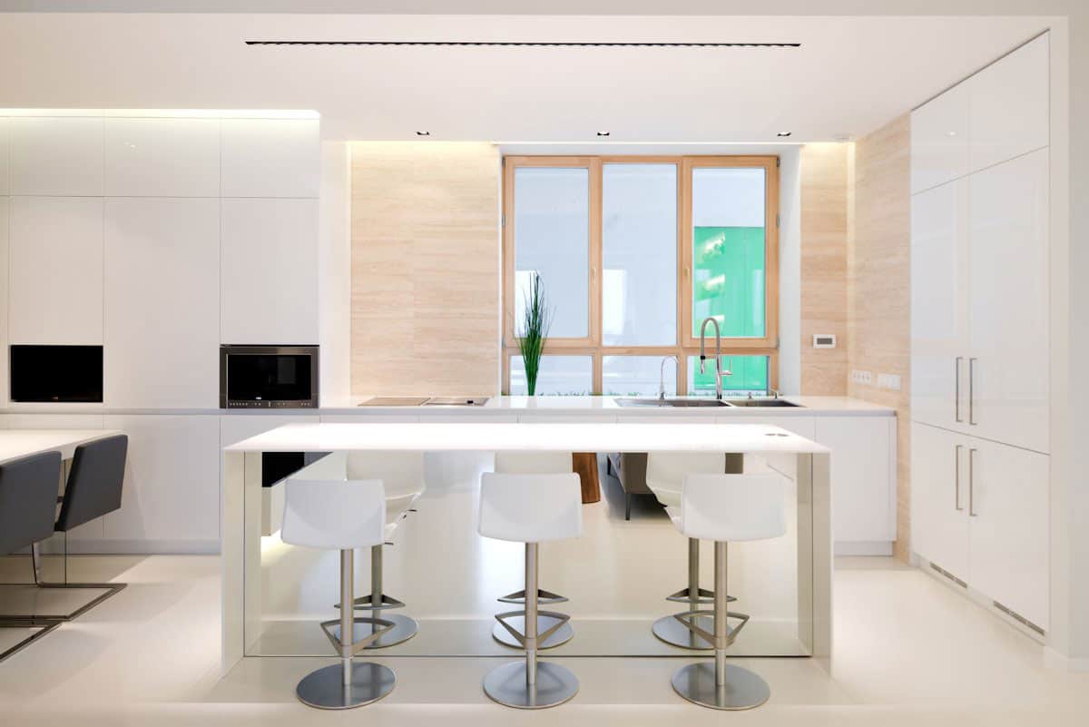 stunning minimalist apartment creatively rethinks form function 13 kitchen