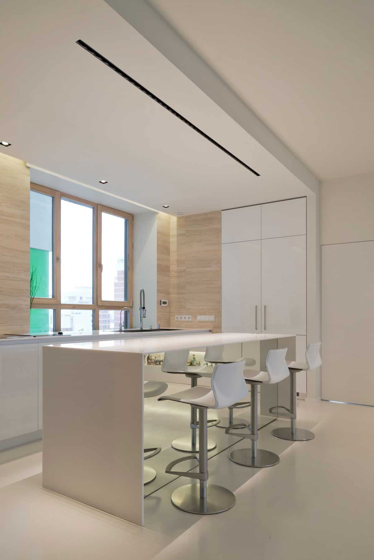 stunning minimalist apartment creatively rethinks form function 14 kitchen