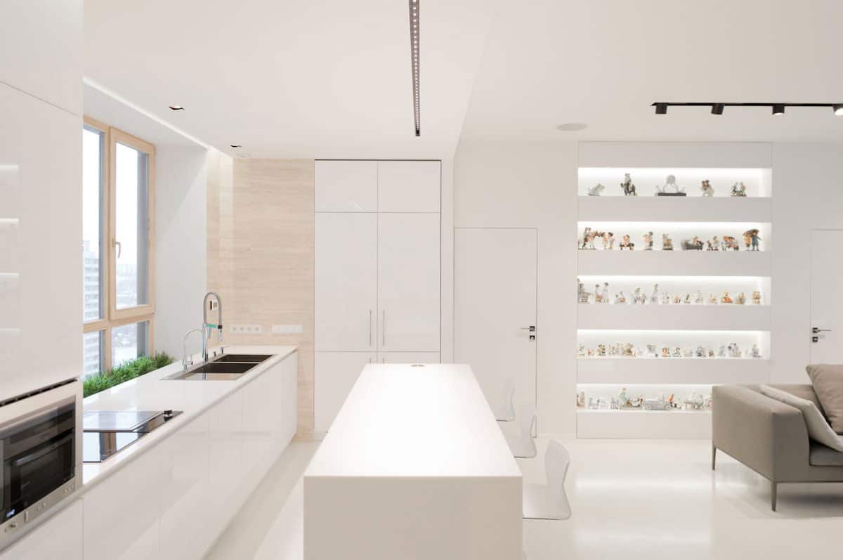 stunning minimalist apartment creatively rethinks form function 15 kitchen