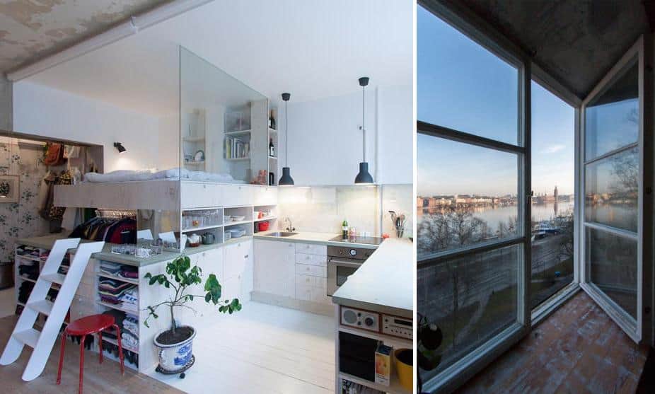 cleverly designed tiny apartment decades patina renovation 1 view
